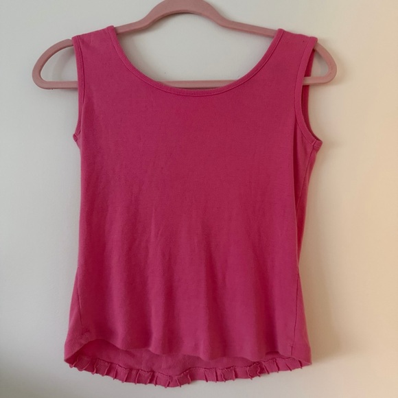 Pink Ruffled Sleeveless Top - Picture 2 of 2